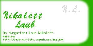 nikolett laub business card